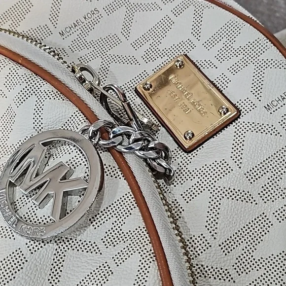 Michael KorsWomen's White Michael Signature Large Backpack - Picture 7 of 14